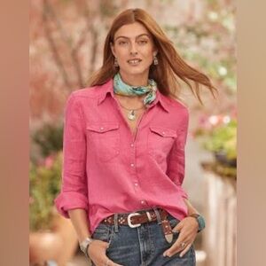 Sundance Willow Linen Button-up Shirt (NWT)